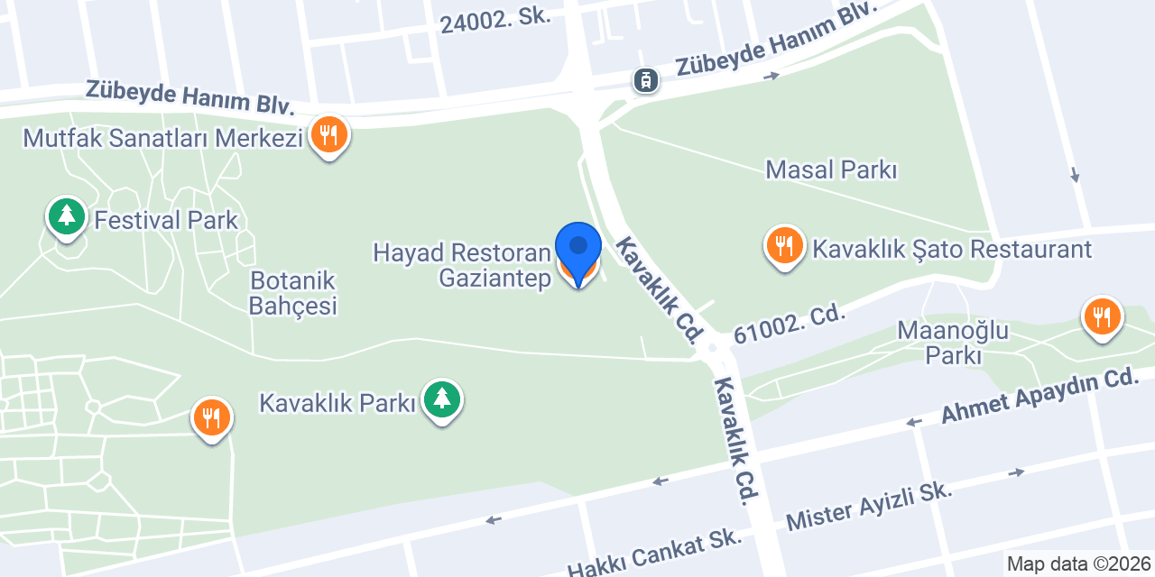 Hayad Restoran Gaziantep konumu