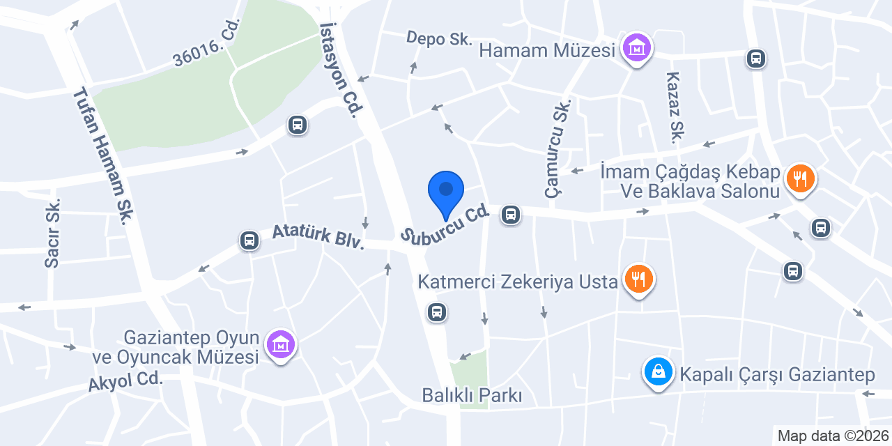 Akbank Gaziantep Şubesi konumu