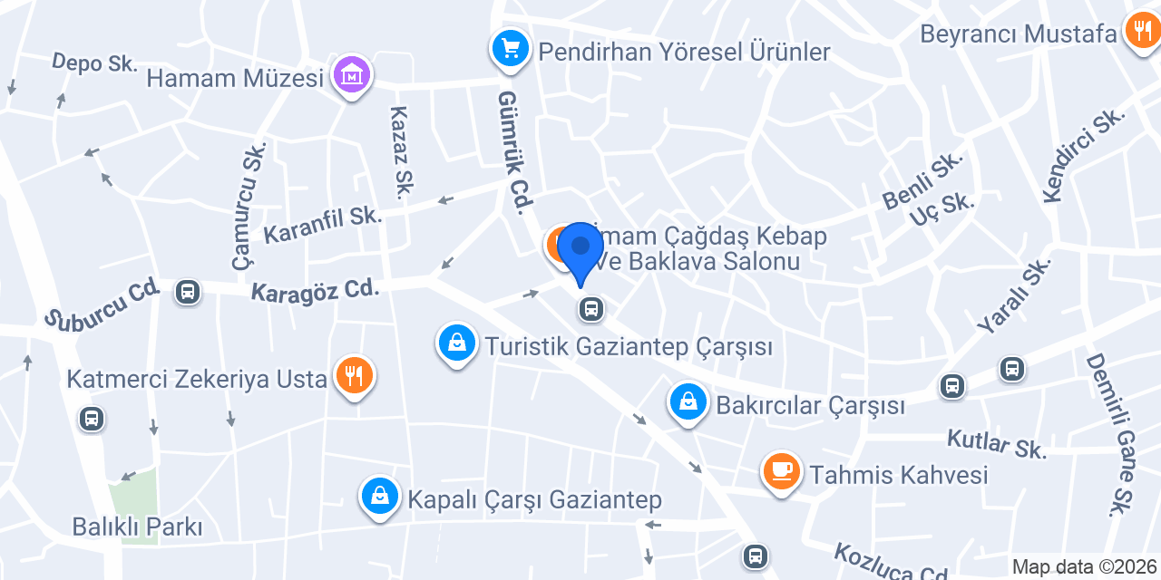 Yesemek Gaziantep Mutfağı konumu