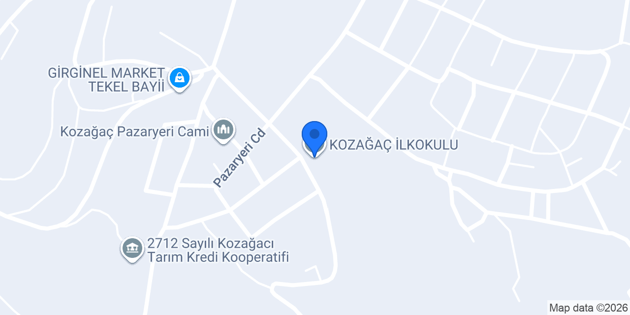 KOZAĞAÇ İLKOKULU konumu