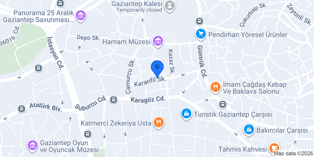Terzi Bilal Usta konumu