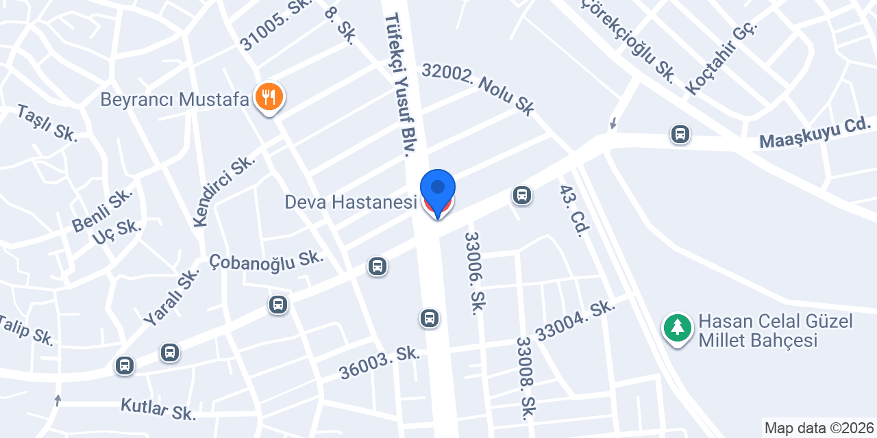 Deva Hastanesi konumu