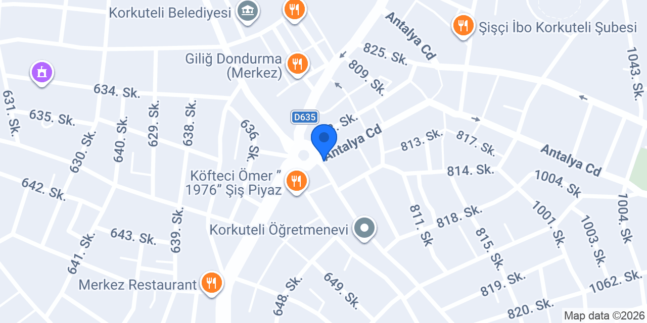 Ata Peynir Korkuteli konumu