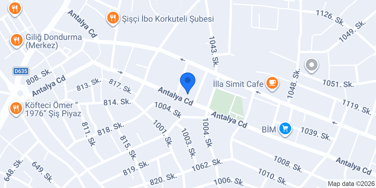 VakıfBank Korkuteli Şubesi konumu