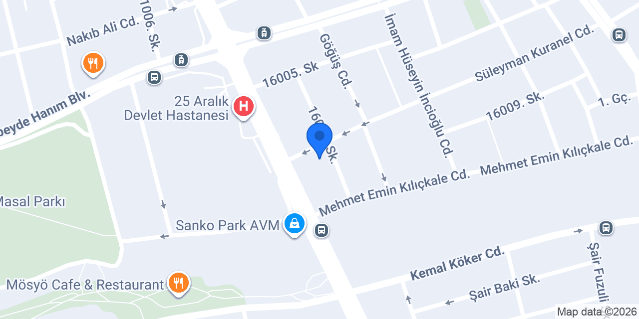 Özcan elektrik Gaziantep konumu