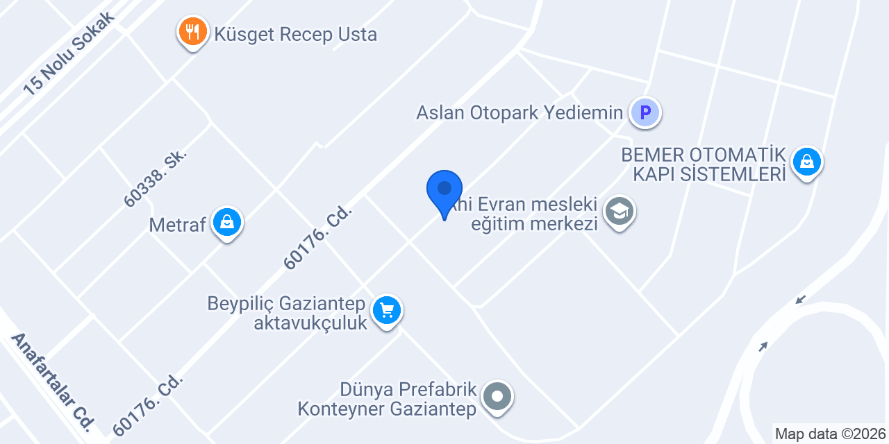 Chep Palet Gaziantep konumu