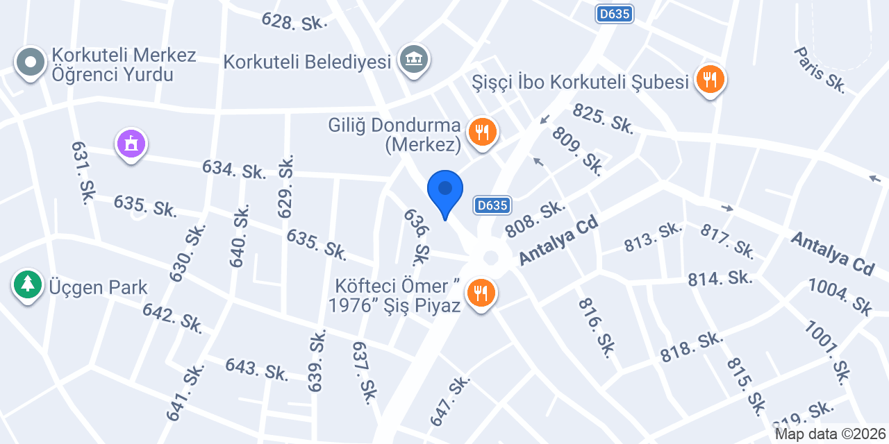 Sancak SERİK Sigorta Acenteliği Korkuteli konumu