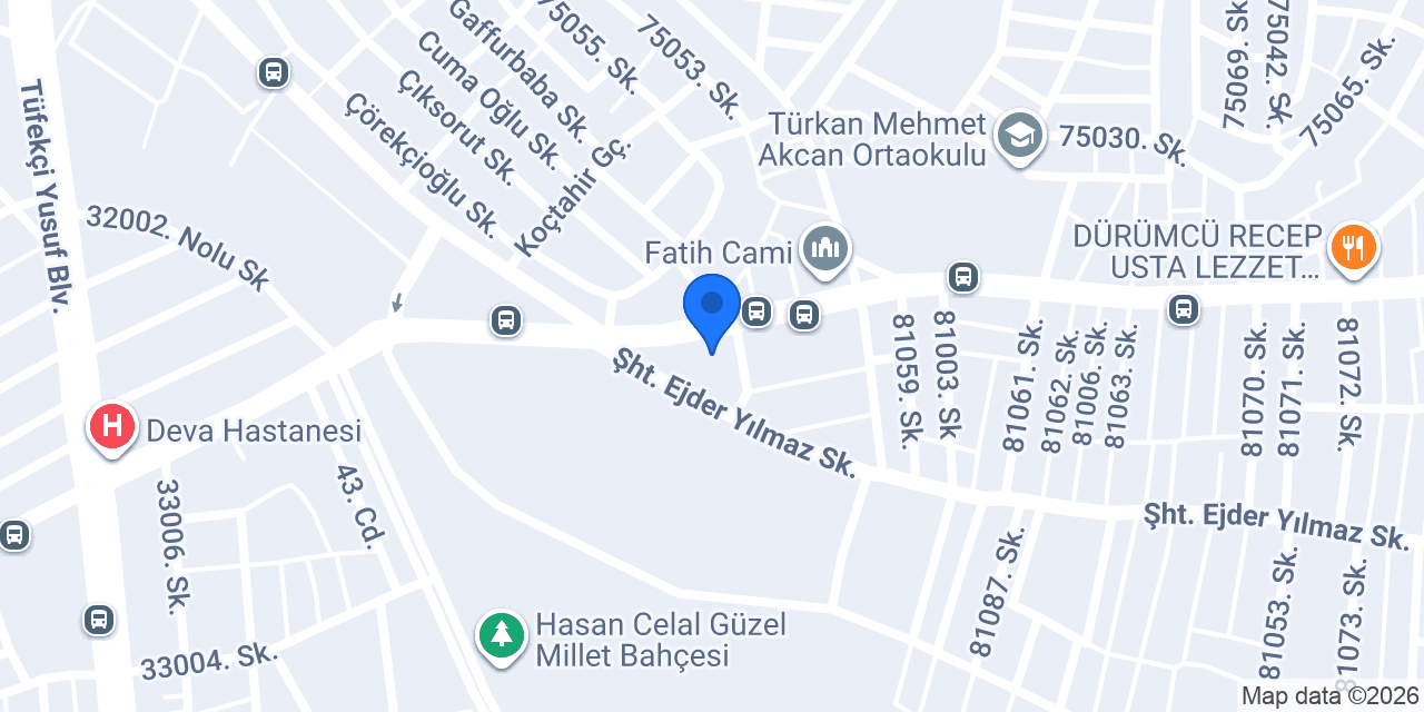 Ustabaşı döner ve kebab konumu
