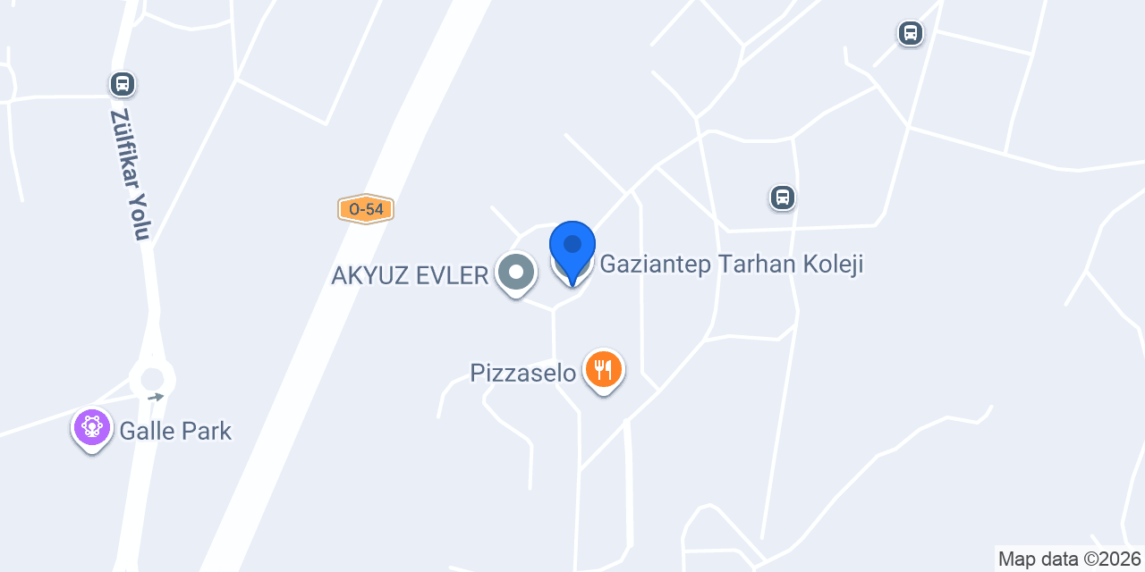 Gaziantep Tarhan Koleji konumu