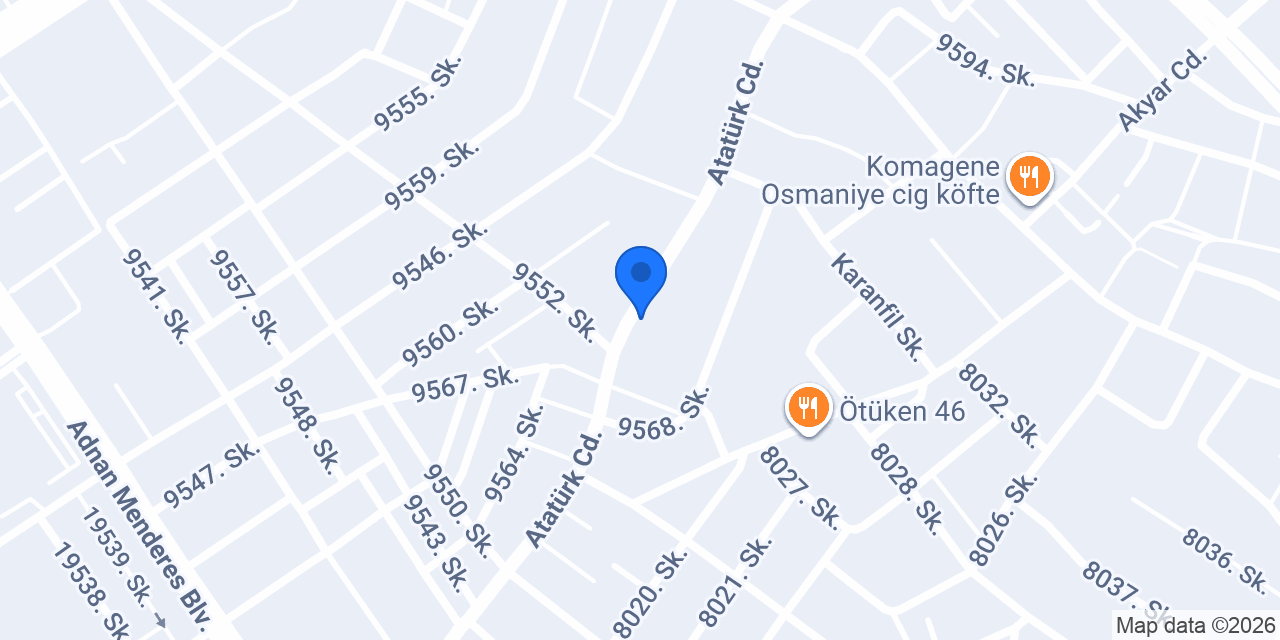 Özdemir Mobilya konumu