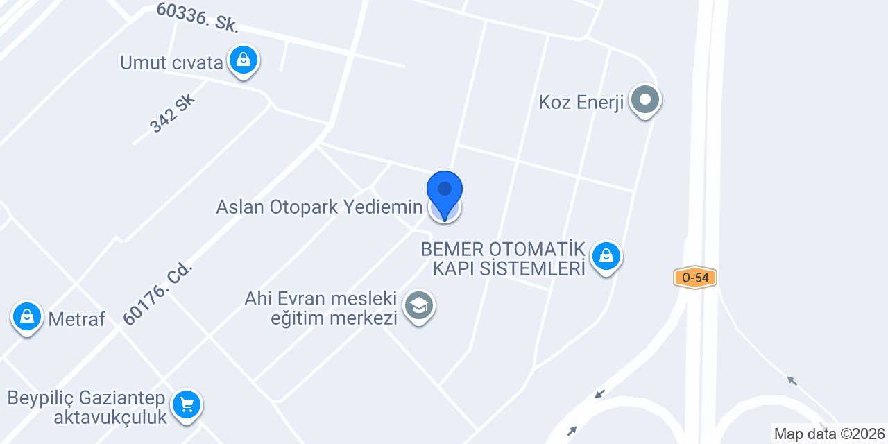 Aslan Otopark Yediemin konumu