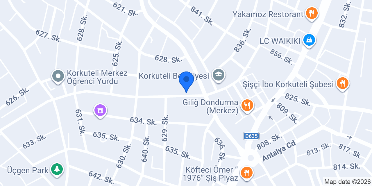 Levent Börek Korkuteli konumu
