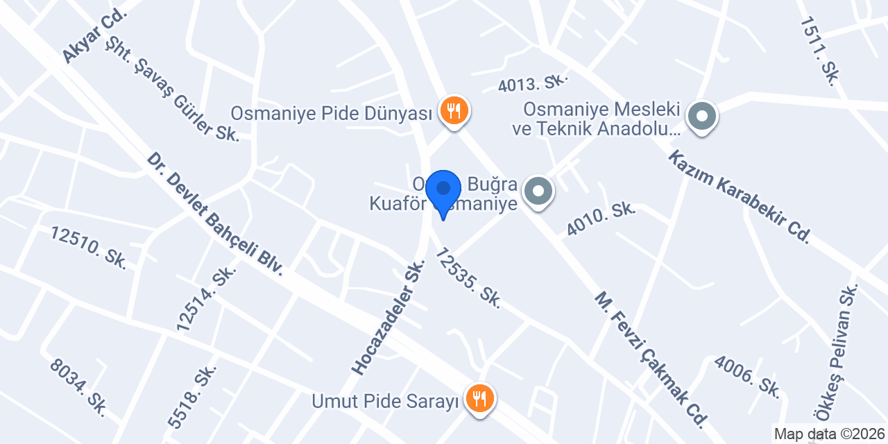 Osmaniye Fırını konumu