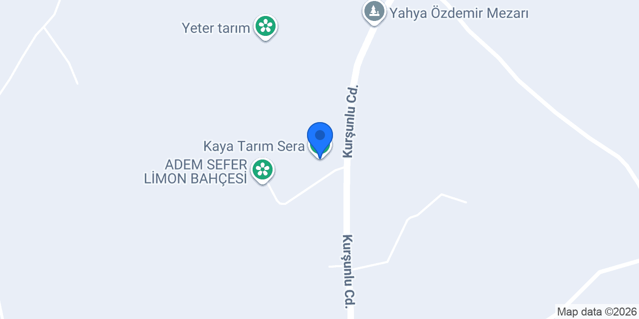 Kaya Tarım Sera konumu