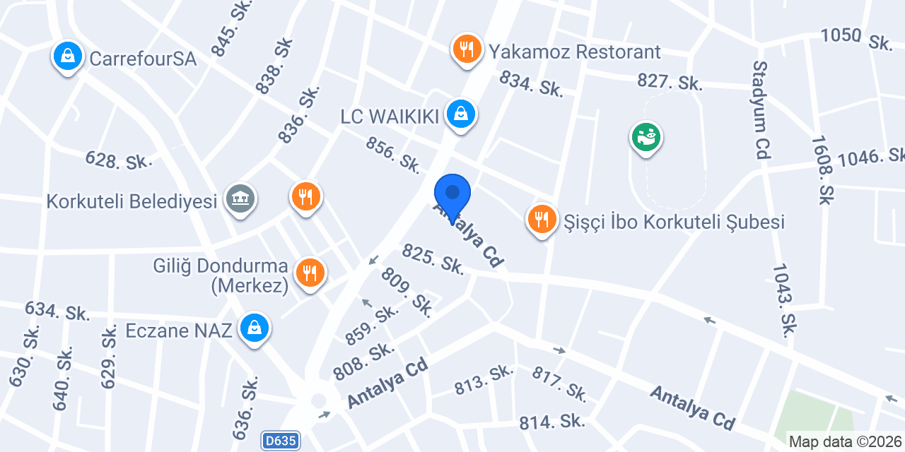 Metin Optik Korkuteli konumu