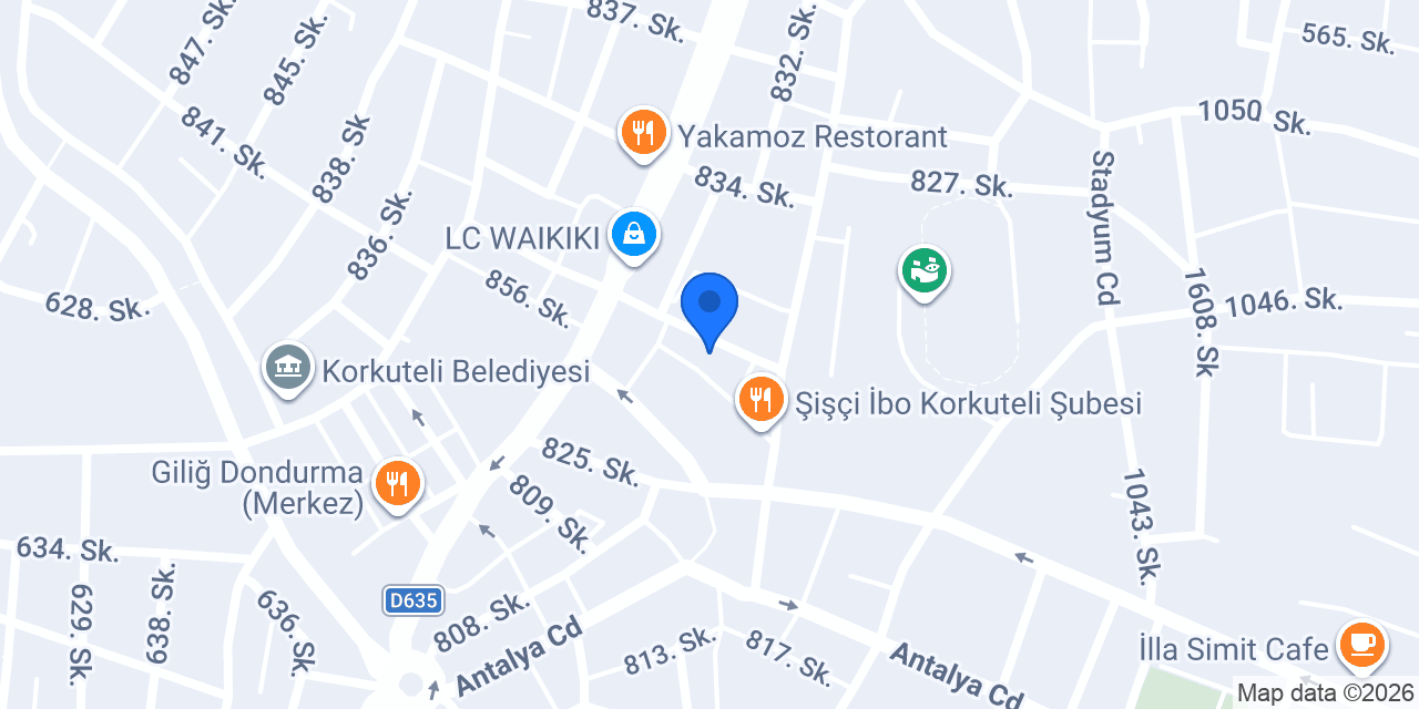 Korkuteli 3. Noter konumu