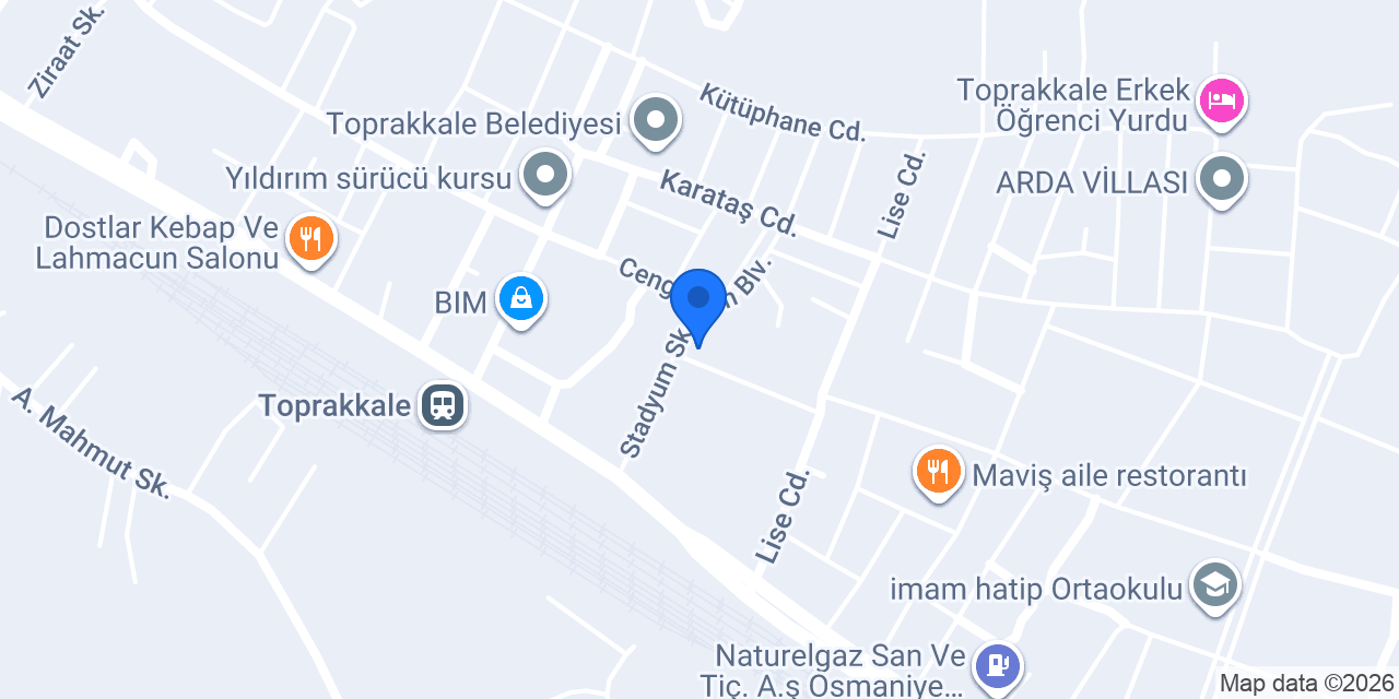 Şehit Mahmut AVA Ortaokulu konumu
