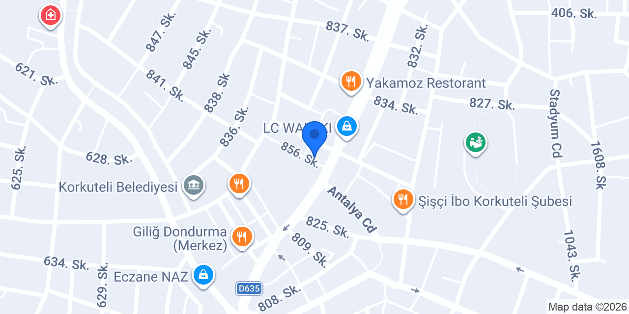 Ziraat Bankası-korkuteli Şubesi konumu