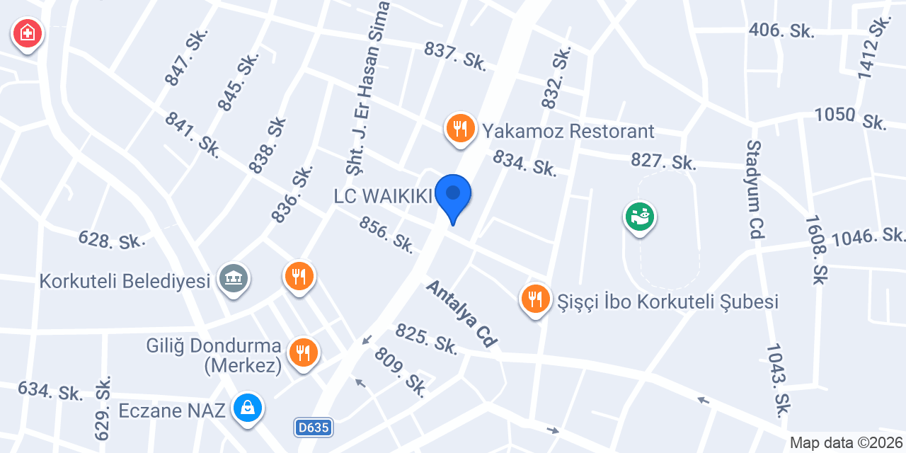 DenizBank Korkuteli Şubesi konumu