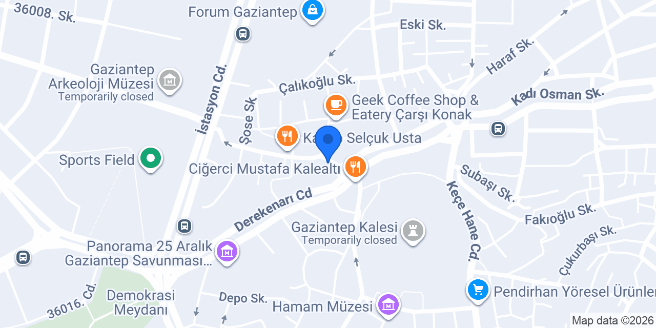 Katmerci Cumaali Usta konumu