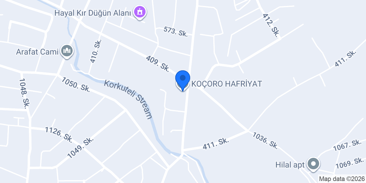 KOÇORO HAFRİYAT konumu