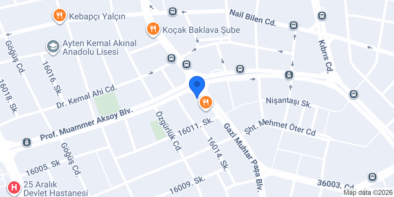 Gaziantep Kekemelik KONEF konumu
