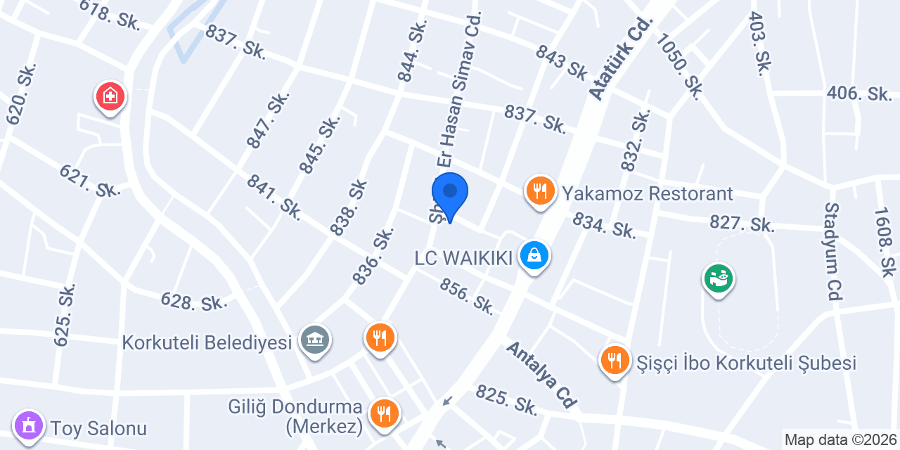Özkaya Oto Lastik konumu