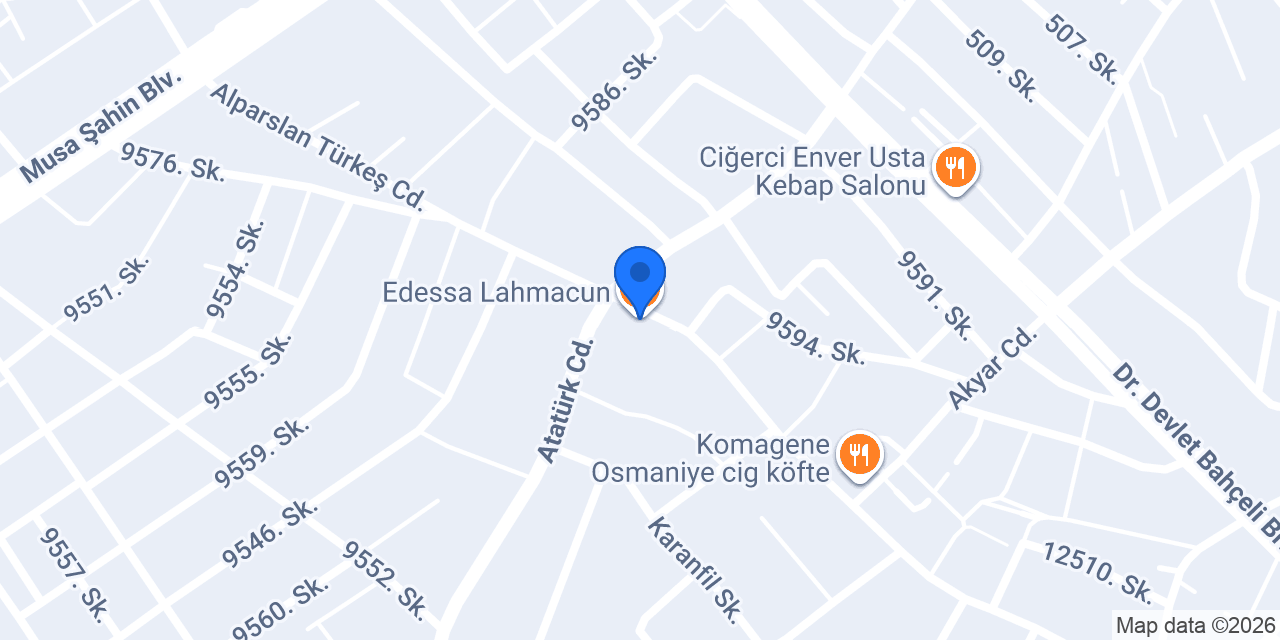 Edessa Lahmacun konumu