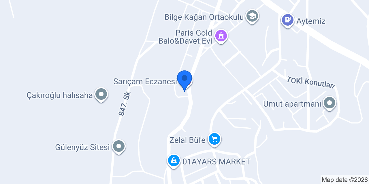 Süslü Eczanesi konumu