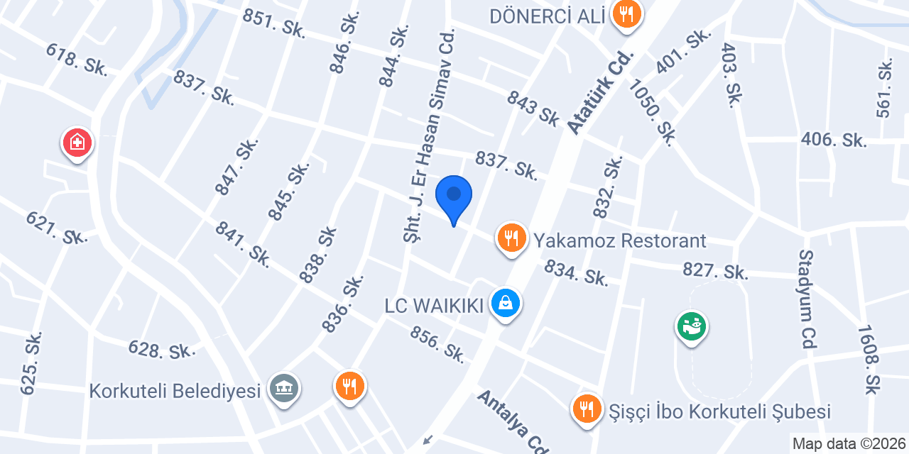 Güllü Oto Lastik Korkuteli konumu