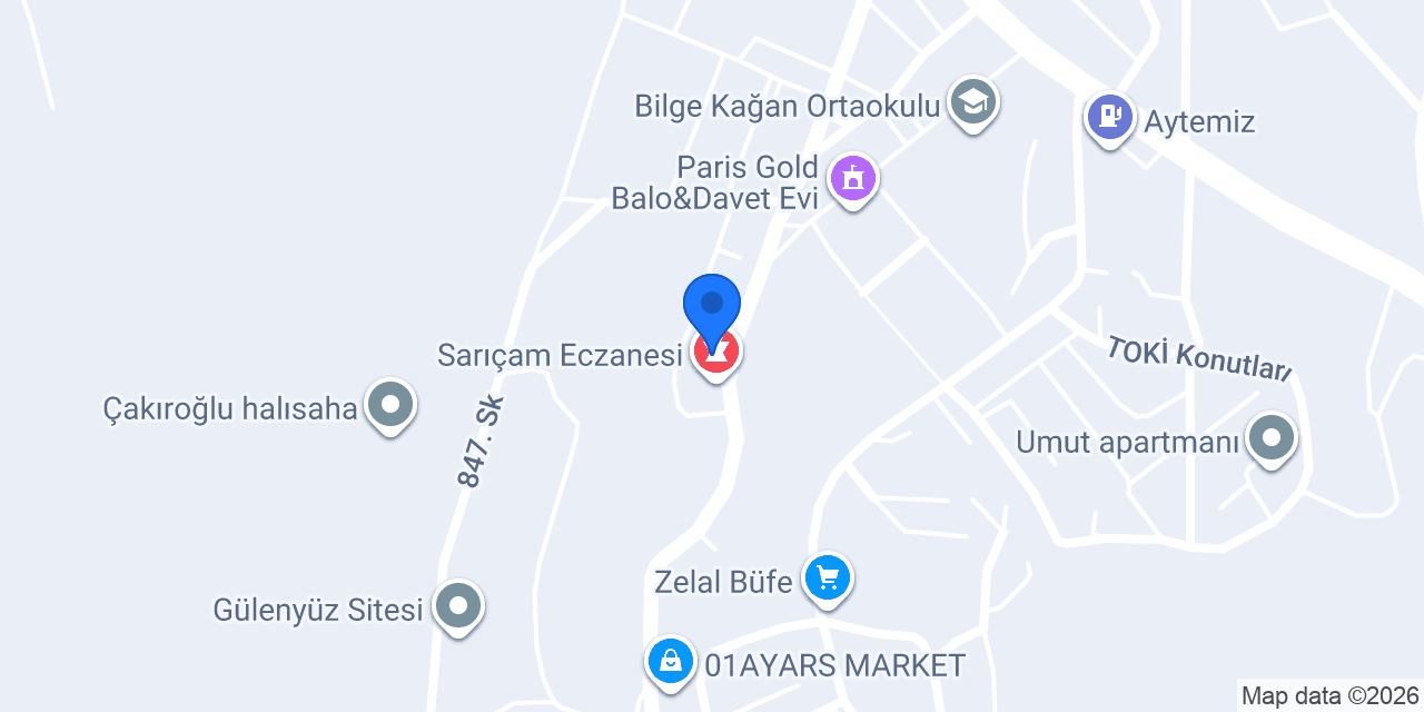 Damla Eczanesi, Sarıçam konumu