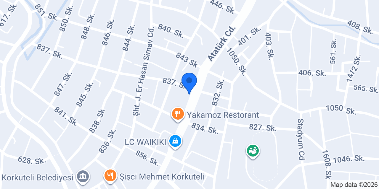 Yurtiçi Kargo Korkuteli konumu