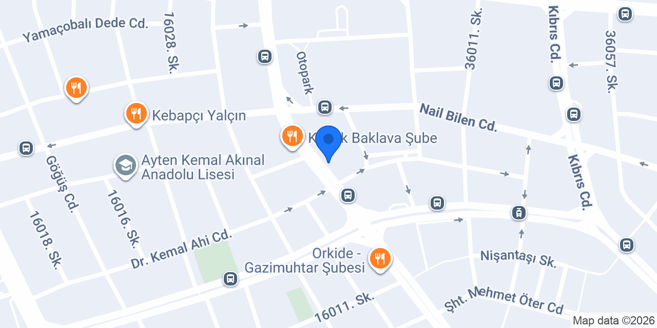 Gaziantep Ayıntap Baklava konumu