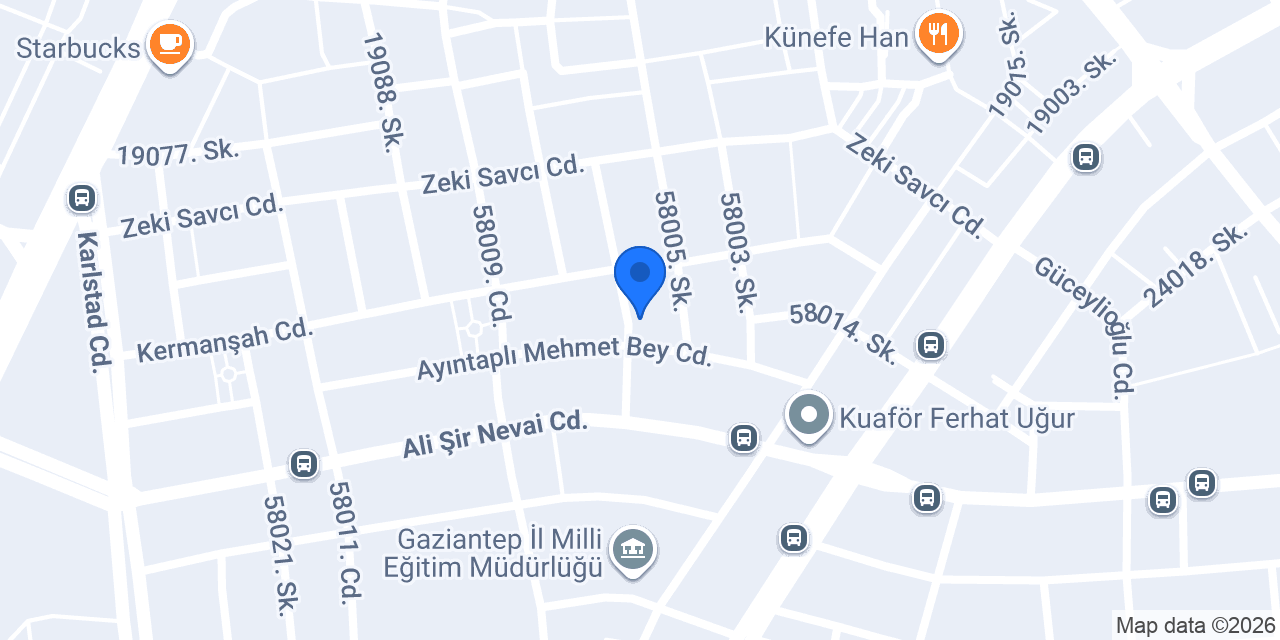 Öznur Optik konumu