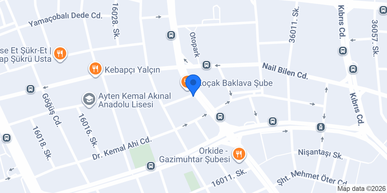 Çopuroğlu Baklava konumu