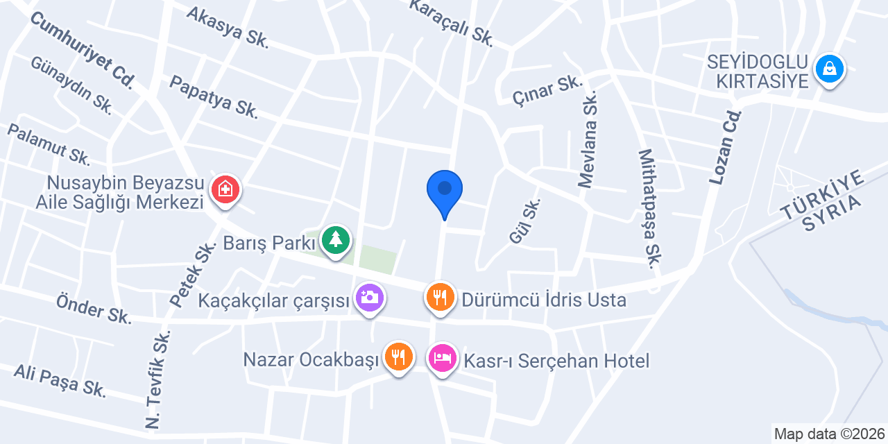 Azemet Kırtasiye Nusaybin konumu