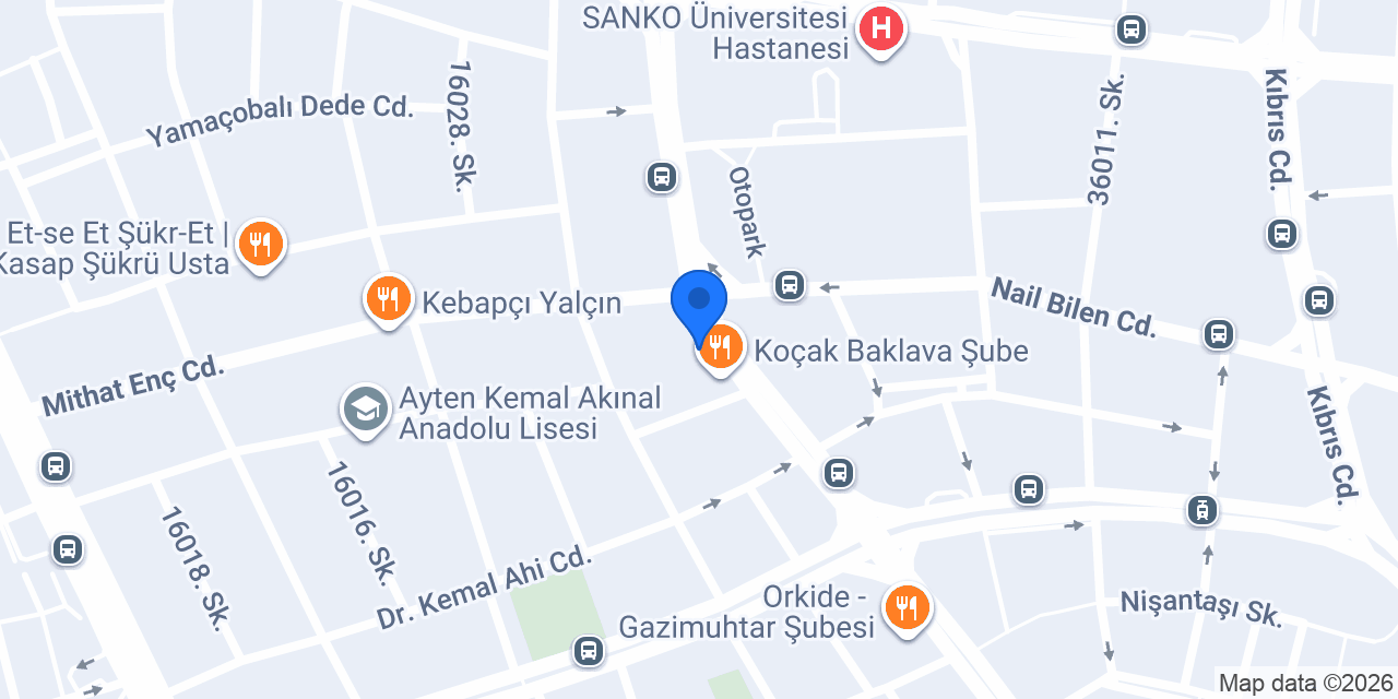 REİSOĞLU BAKLAVA konumu