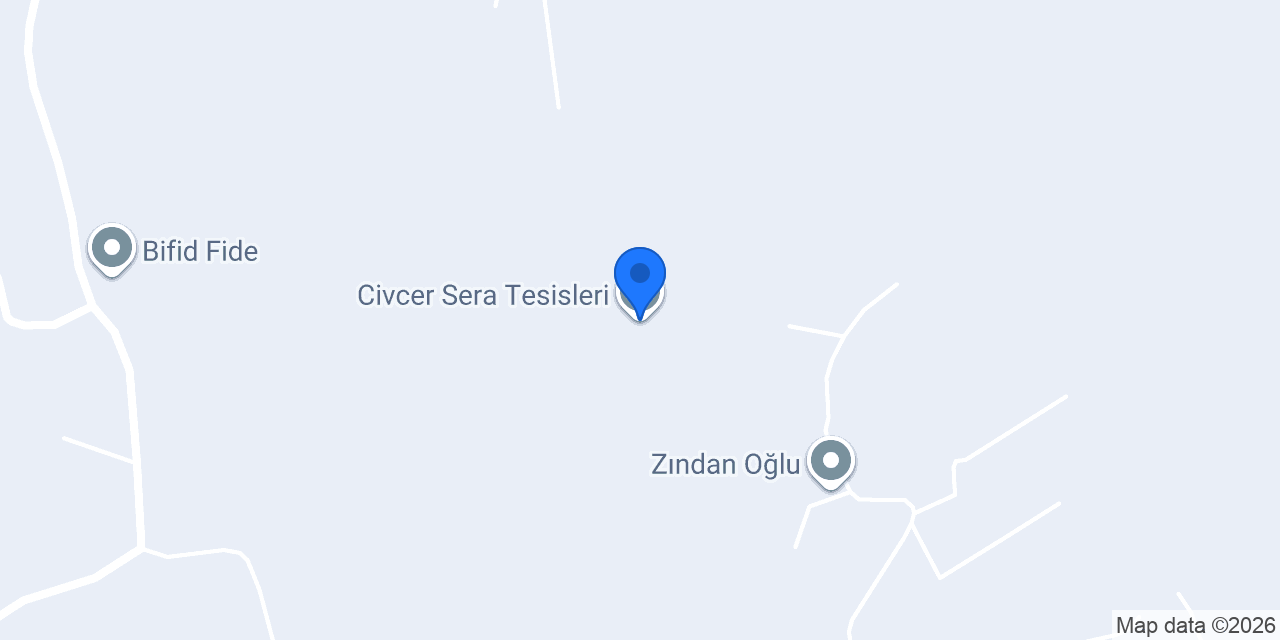 Civcer Sera Tesisleri konumu