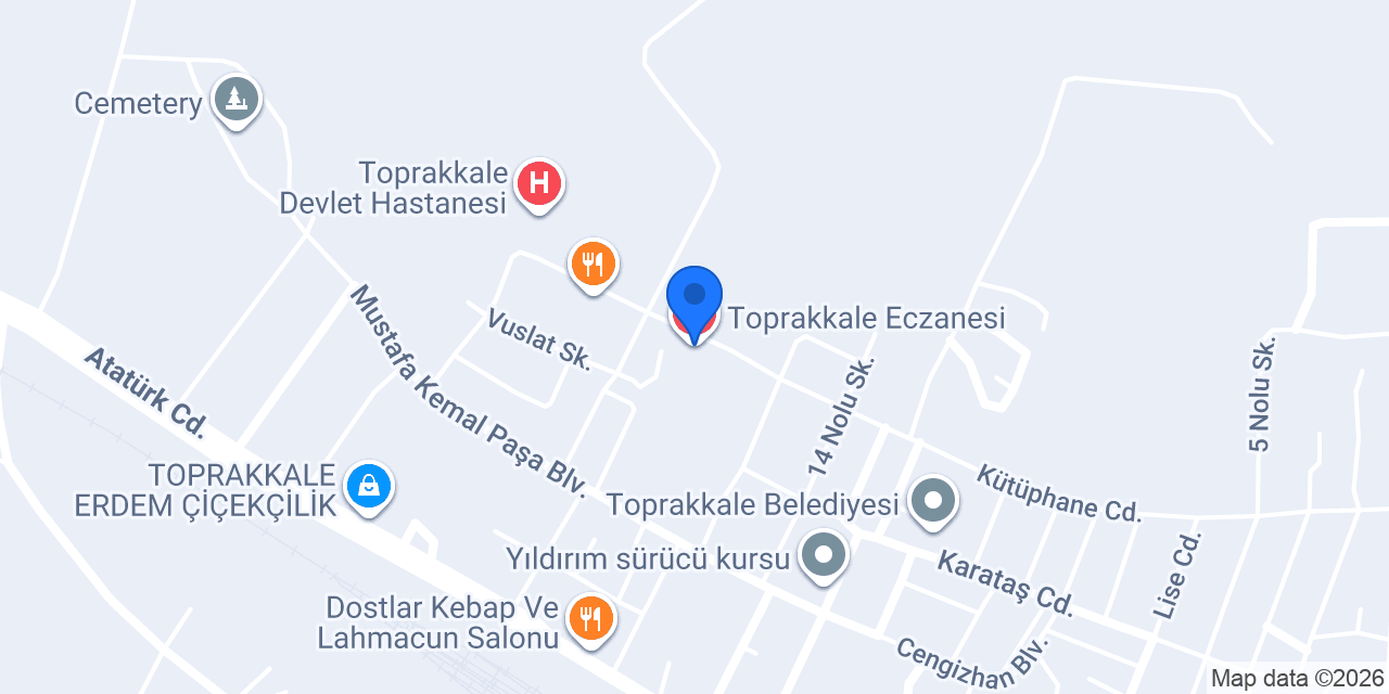 Toprakkale Eczanesi konumu