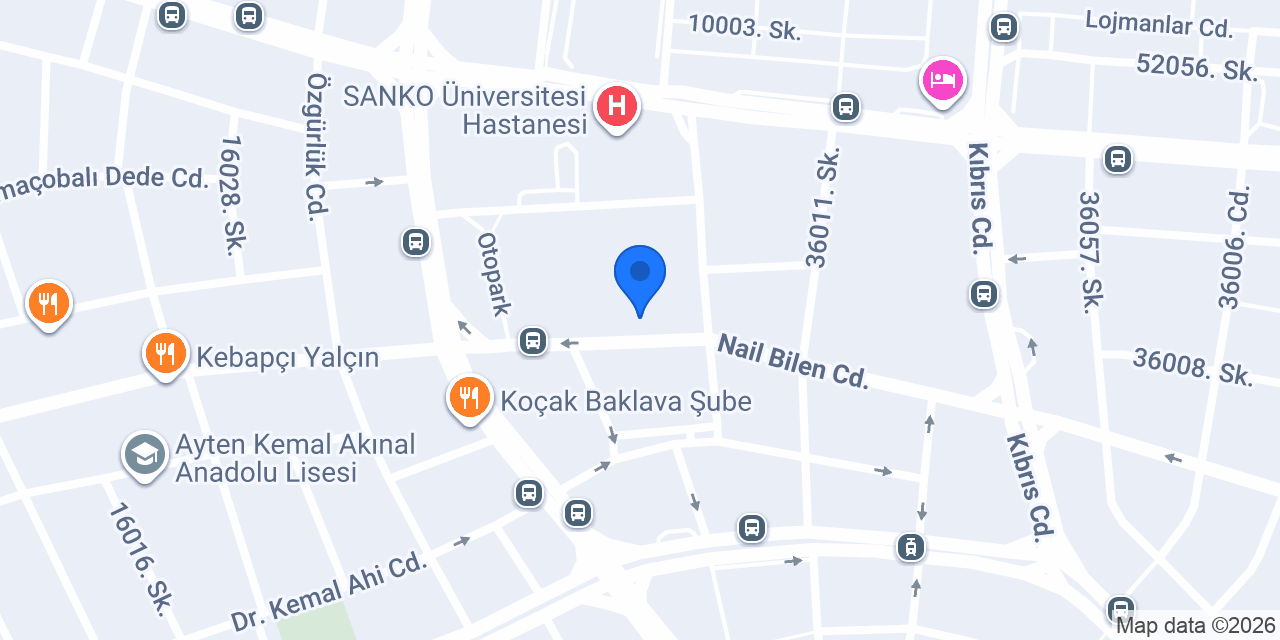 Gaziantep Noter Odası konumu