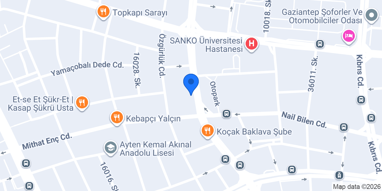 Antepsan Baklava konumu