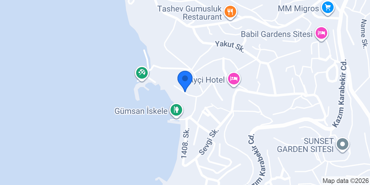 Yahşi Beach konumu