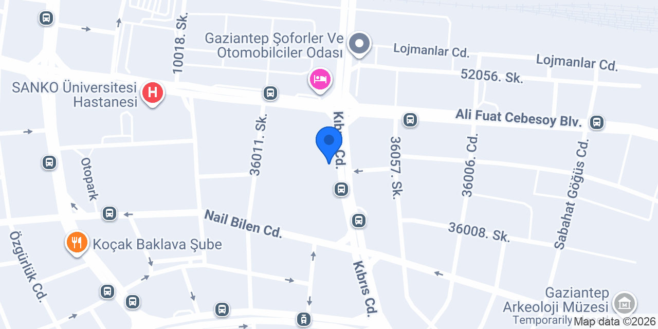 Royal Gaziantep Hotel konumu