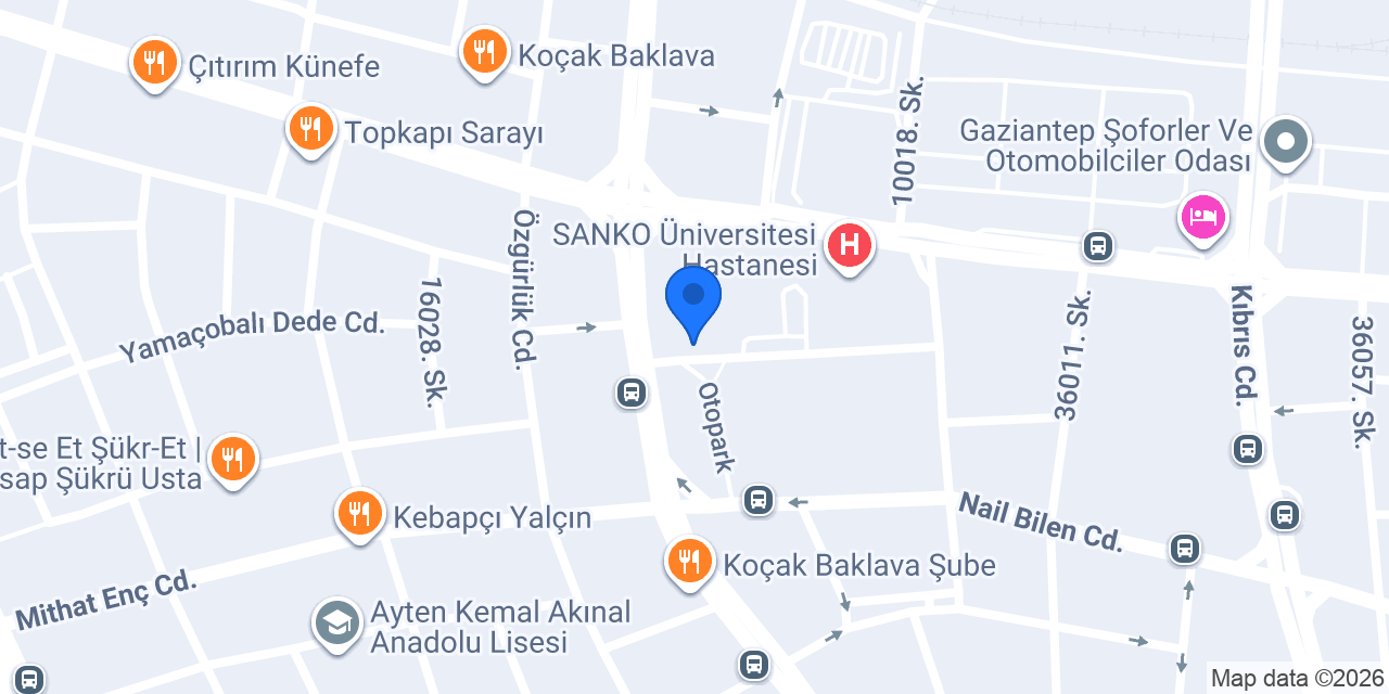 Sanko Üniversitesi konumu