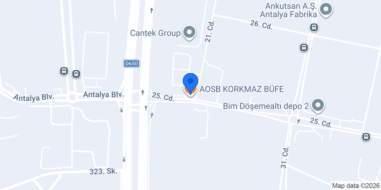 AOSB KORKMAZ BÜFE konumu