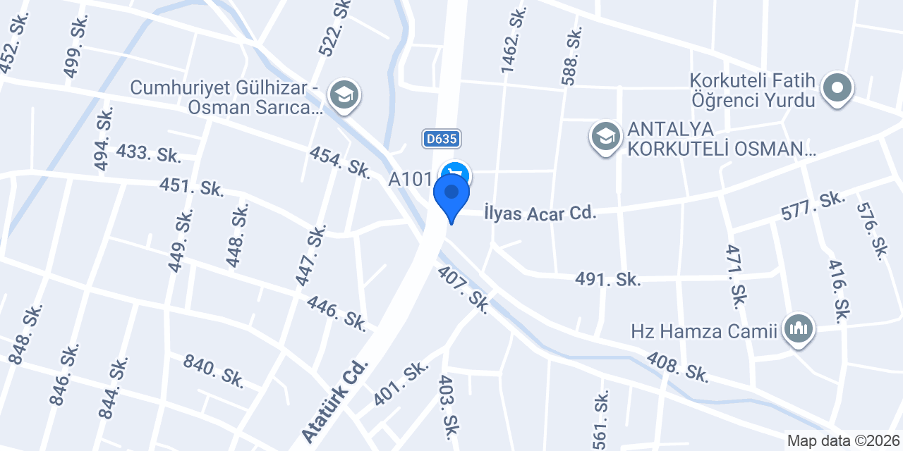 PİLOT GARAGE KORKUTELİ OTO EKSPERTİZ konumu