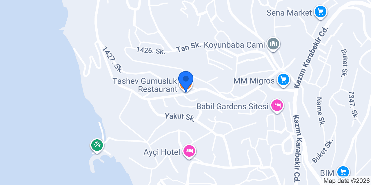 Tashev Gumusluk Restaurant konumu