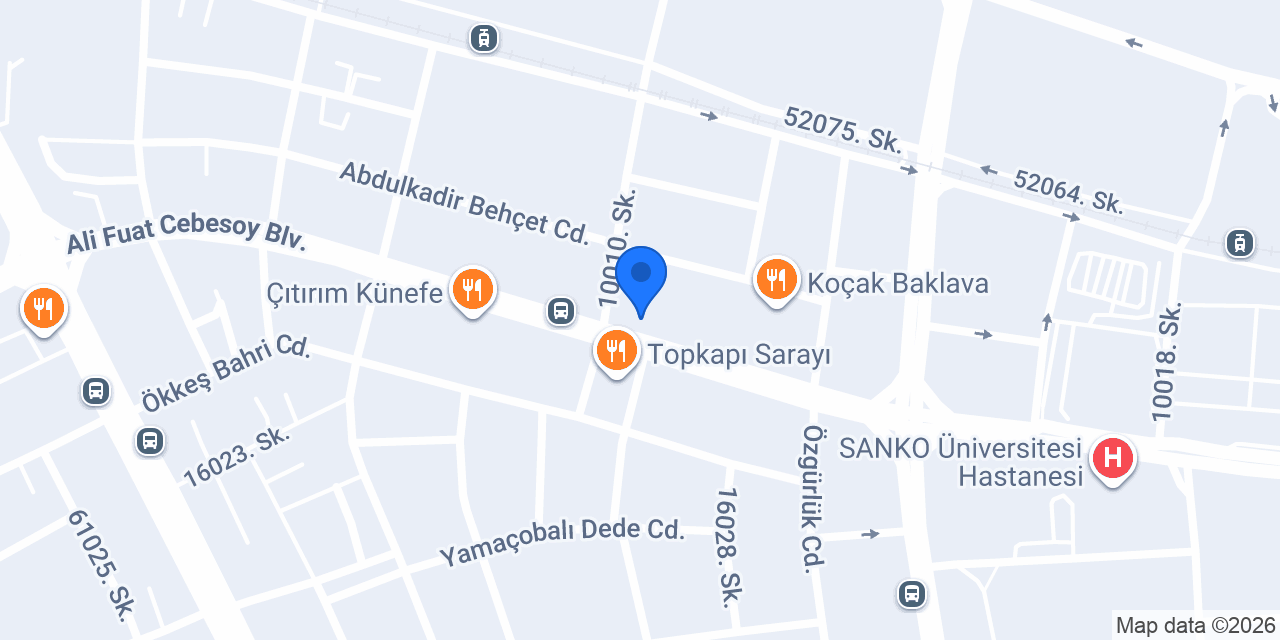 Gaziantep Web Tasarım konumu
