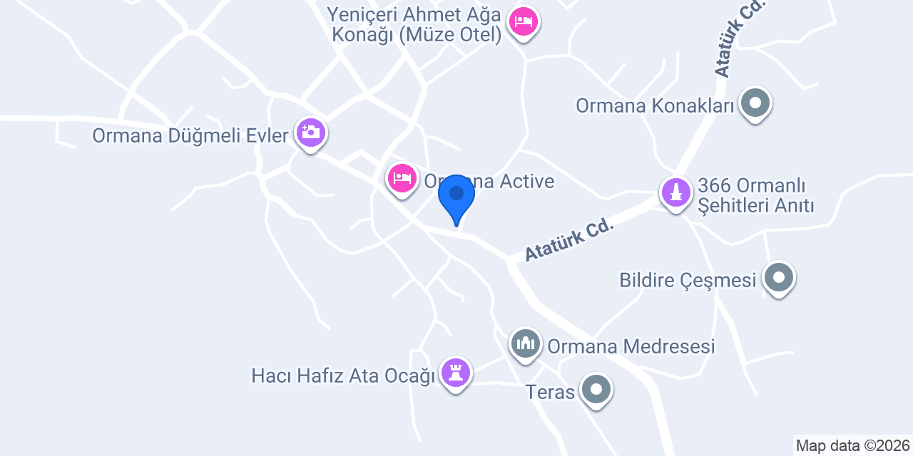 Ormana Yeniçeri Müzesi konumu