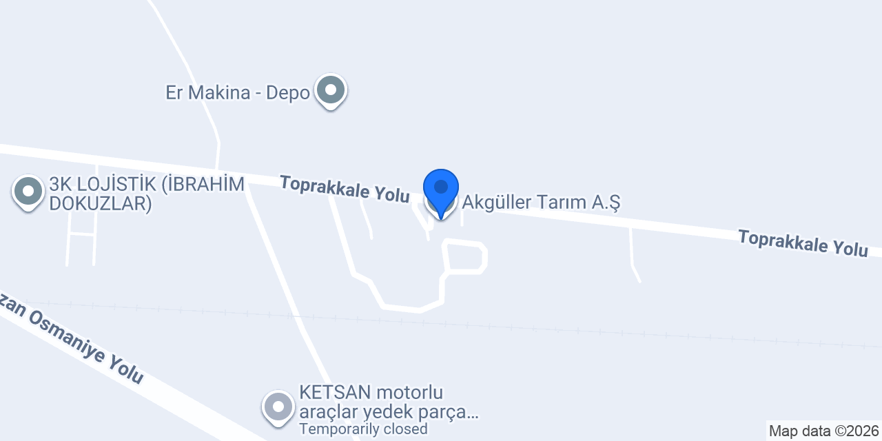 Akgüller Tarım A.Ş. konumu